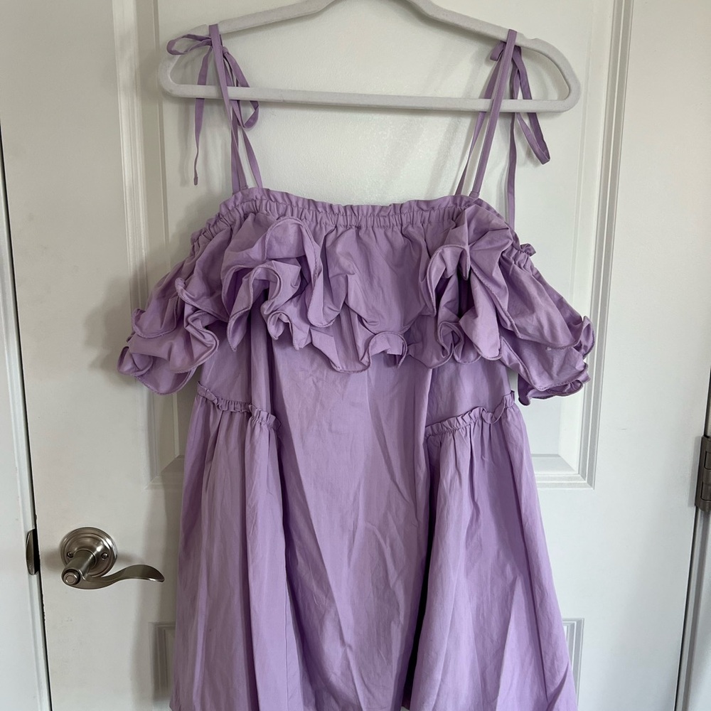 Free People Purple Ruffle Sundress